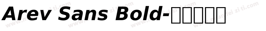 Arev Sans Bold字体转换